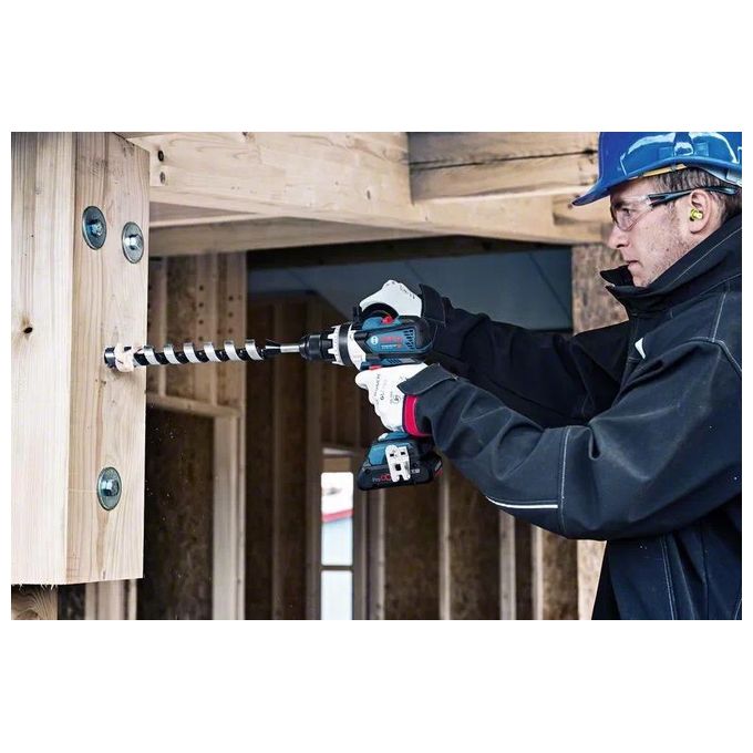 Bosch PROFESSIONAL 06019G030A GSB 18V-110 C Trapano avvitatore a percussione cordless Motore Brushless Coppia max 110 Nm Mandrino in metallo Connettivita' Bluetooth L-BOXX inclusa colore Nero
