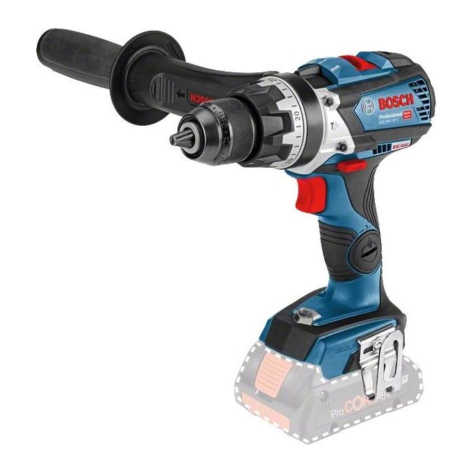 Bosch PROFESSIONAL 06019G030A GSB 18V-110 C Trapano avvitatore a percussione cordless Motore Brushless Coppia max 110 Nm Mandrino in metallo Connettivita' Bluetooth L-BOXX inclusa colore Nero