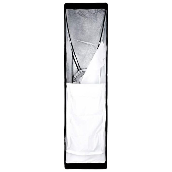 Godox SB-FW30120 Softbox Strip Rettangolare 30x120 cm Attacco Bowens Griglia Nido d'Ape Doppio Diffusore colore Nero