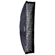 Godox SB-FW30120 Softbox Strip Rettangolare 30x120 cm Attacco Bowens Griglia Nido d'Ape Doppio Diffusore colore Nero