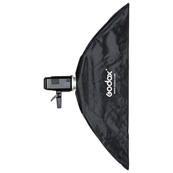 Godox SB-FW30120 Softbox Strip Rettangolare 30x120 cm Attacco Bowens Griglia Nido d'Ape Doppio Diffusore colore Nero