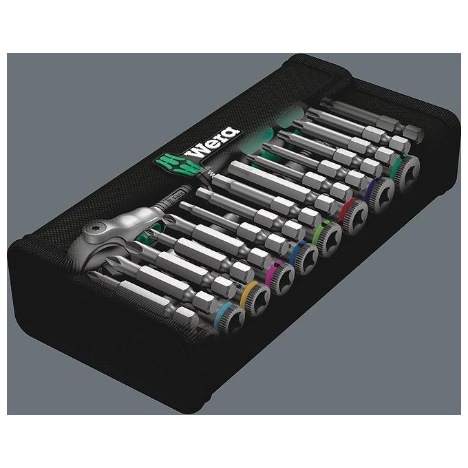 Wera 8100 SA 9 KIT_ con Cricchetto Zyklop Speed Attacco da 1-4'' in Pollici 28 Pezzi