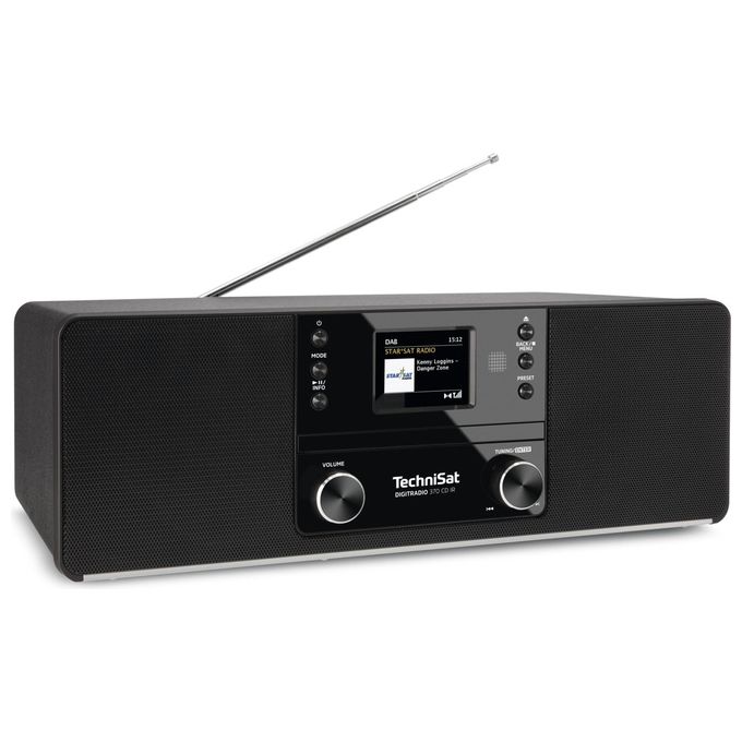 TechniSat 0000-3949 DIGITRADIO 370 CD IR Mini impianto audio domestico DAB+ FM Internet Radio Bluetooth USB Lettore CD 10 W colore Nero
