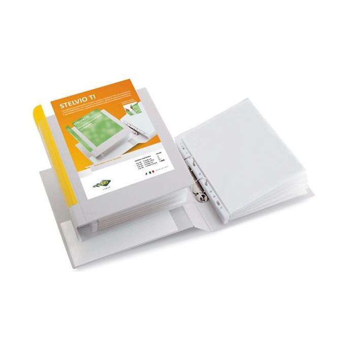 Sei Rota Raccoglitore Personalizzabile Stelvio Ti Bianco N. Anelli 2 Formato 22x30 Cm D 40 Mm