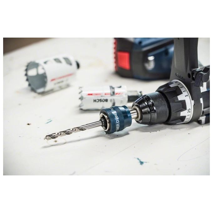 Bosch Power Change Plus Adapter Bussola Esagonale da 3-8“ Ø 8.7mm Accessorio per Sega a Tazza
