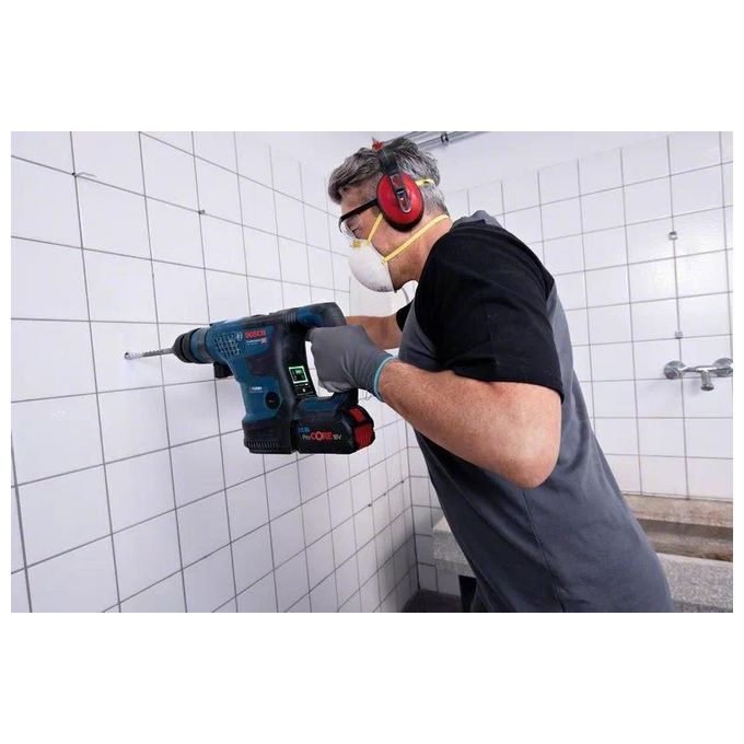 Bosch 0 611 914 001 GBH 18V-34 CF PROFESSIONAL Martello Perforatore a Batteria SDS-plus 18V 5,8J con Bluetooth colore Nero
