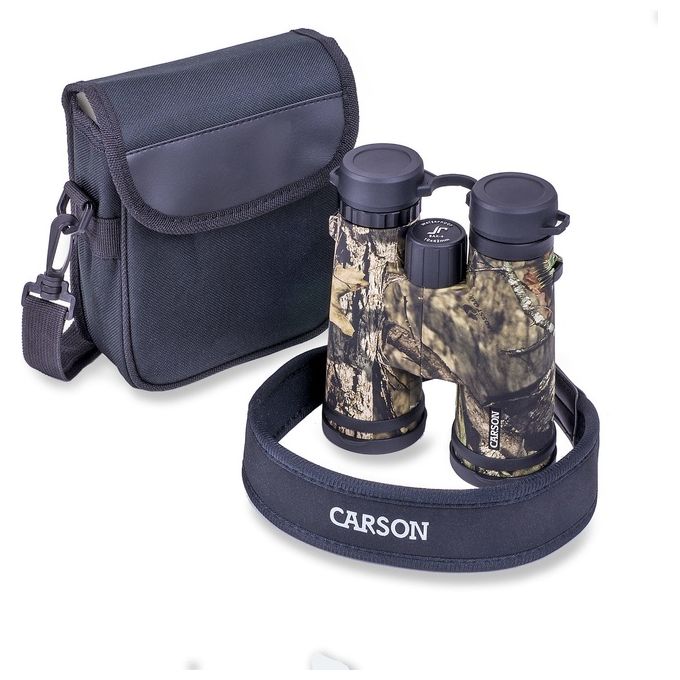 Carson JR-042MO JR Series Binocolo 10x42 mm Impermeabile con Prismi BAK-4 e Lenti Fully Multi Coated colore Mossy Oak Camouflage