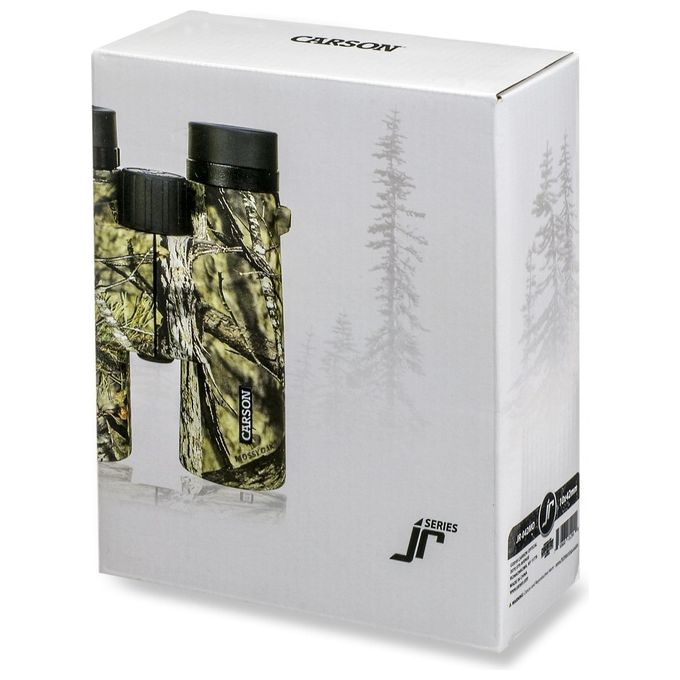 Carson JR-042MO JR Series Binocolo 10x42 mm Impermeabile con Prismi BAK-4 e Lenti Fully Multi Coated colore Mossy Oak Camouflage