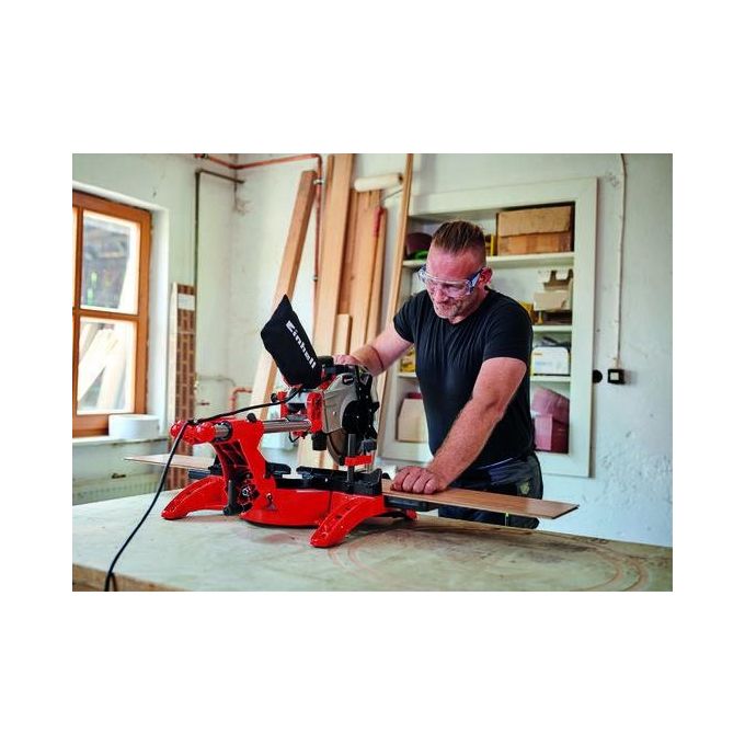 Einhell Troncatrice Radiale Tc-Sm 2534-1 Dual per Lavorazioni di Precisione su Legno e Metalli