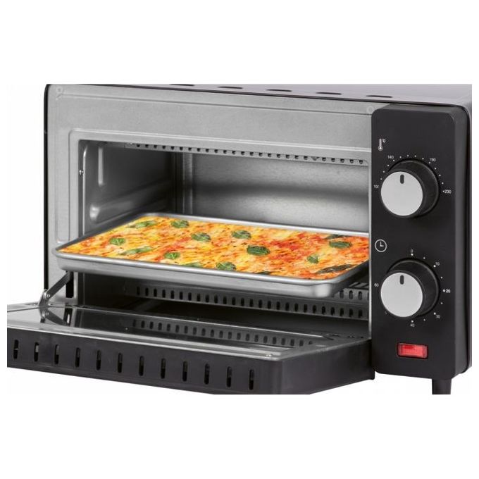 Clatronic MB 3746 Fornetto Elettrico 8 L 650 W Grill Cottura Superiore e Inferiore Timer 60 min colore Nero