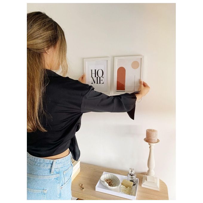 Deknudt Cornice Portafoto 30x45cm in Legno Bianco con Passepartout