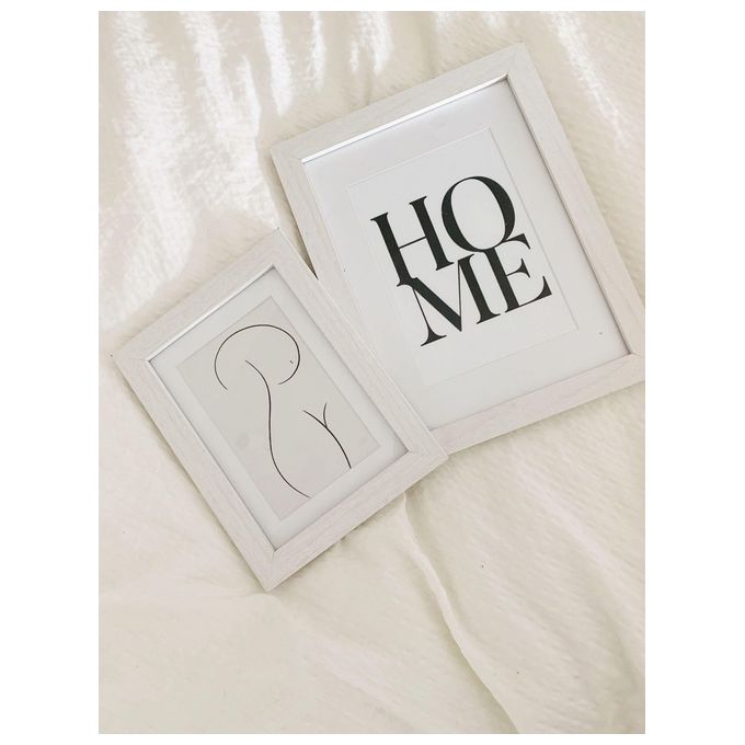Deknudt Cornice Portafoto 30x45cm in Legno Bianco con Passepartout