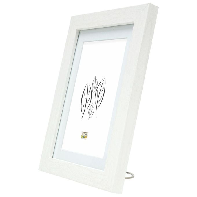 Deknudt Cornice Portafoto 30x45cm in Legno Bianco con Passepartout