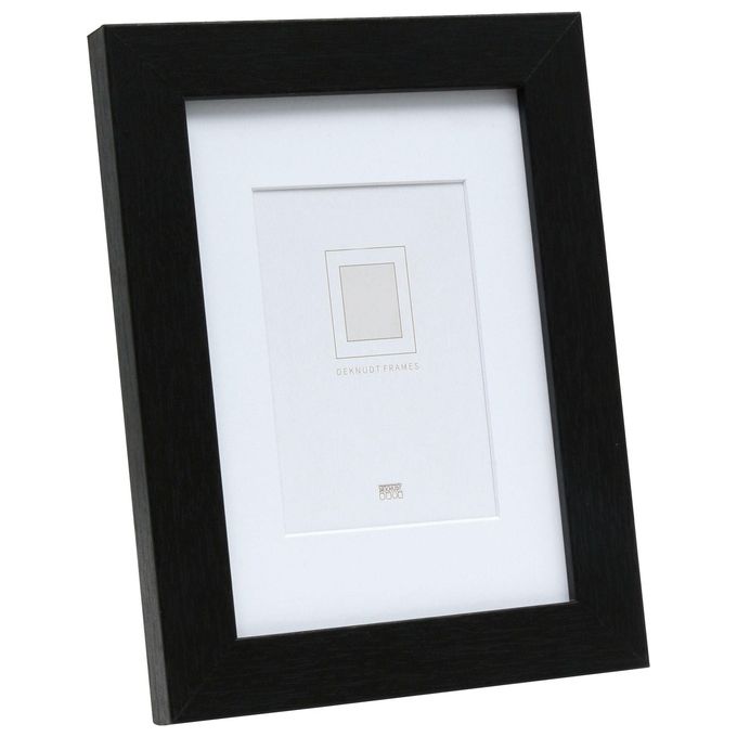 Deknudt S66KF2 P1 Cornice Portafoto 30x45cm in Legno Nero con Passepartout