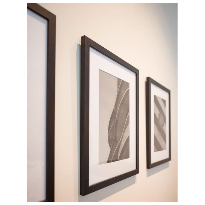 Deknudt S66KF2 P1 Cornice Portafoto 30x45cm in Legno Nero con Passepartout