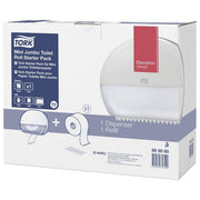 Tork 955000 Elevation Dispenser Carta Igienica Mini Jumbo con Sistema Frenante e Finestrella Trasparente colore Bianco