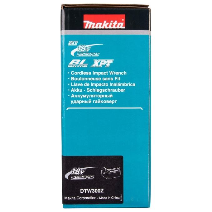 Makita DTW300Z Chiave a Impulsi a Batteria 18V con Motore Brushless Coppia Massima 330 Nm Attacco 1-2'' colore Nero