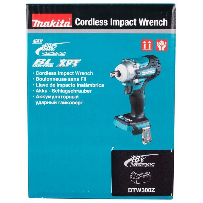 Makita DTW300Z Chiave a Impulsi a Batteria 18V con Motore Brushless Coppia Massima 330 Nm Attacco 1-2'' colore Nero