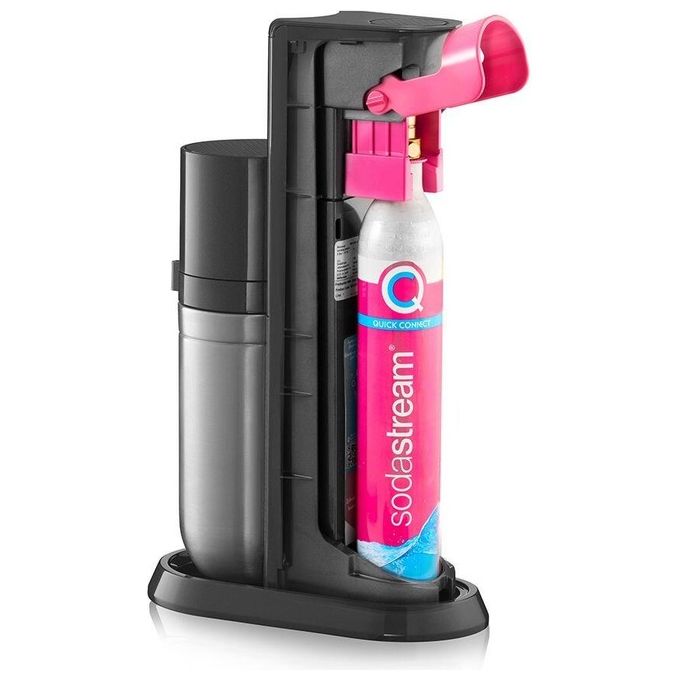 SodaStream 1016812441 Duo Gasatore per Acqua Frizzante con Bottiglia Vetro 1 L e Bottiglia Plastica 1 L Cilindro CO2 60 L colore Nero