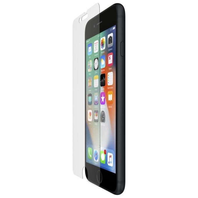 Belkin F8W883ZZ-AM SCREENFORCE InvisiGlass Ultra Pellicola Protettiva Trasparente per iPhone SE 2nd Gen iPhone 8 iPhone 7 Spessore 0.29 mm Antibatterico Resistente a Graffi e Impronte colore Trasparente