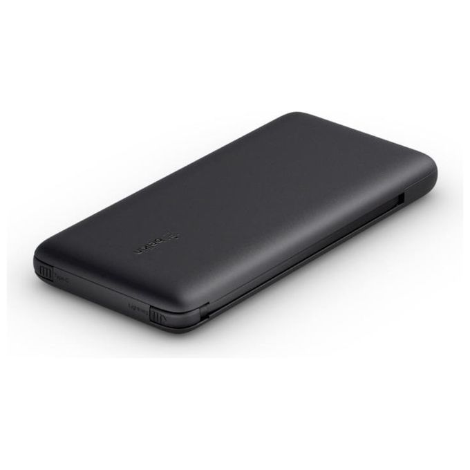 Belkin BPB006 BoostCharge Plus Power Bank 10000 mAh 18W USB-C Lightning cavi integrati colore Nero