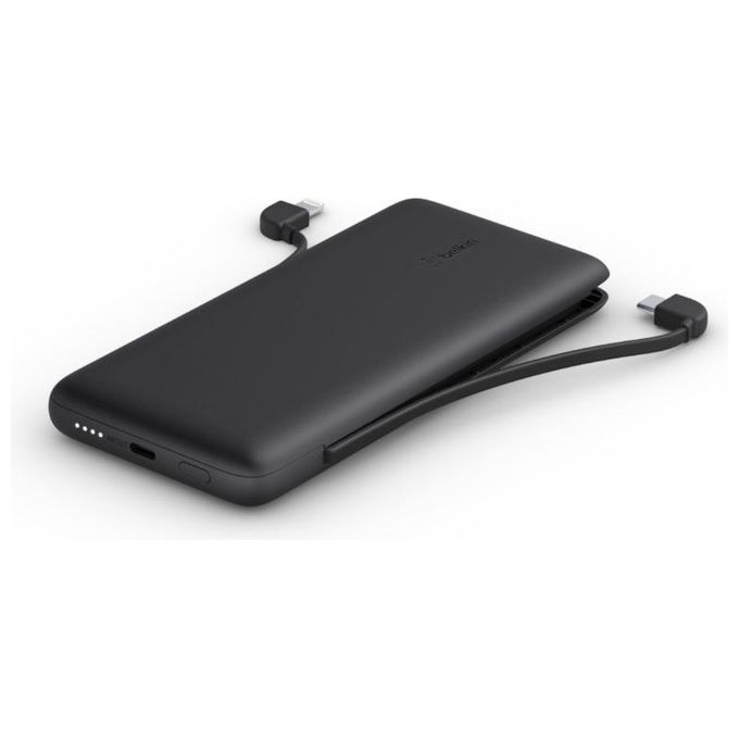 Belkin BPB006 BoostCharge Plus Power Bank 10000 mAh 18W USB-C Lightning cavi integrati colore Nero