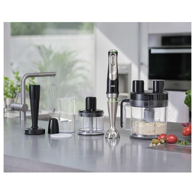 Braun MQ9187XLI MultiQuick 9 Frullatore ad Immersione 1200 W 0,6 L 3 velocita' ActiveBlade lavastoviglie colore Nero Acciaio Inox