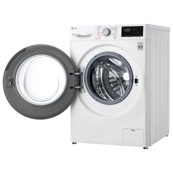 LG F2WV3S7S4E - Lavatrice Slim a carica frontale 7 kg, 1200 rpm, Classe energetica D, AI DD, Lavaggio a vapore Steam, (85x60x47,5 cm), Bianco