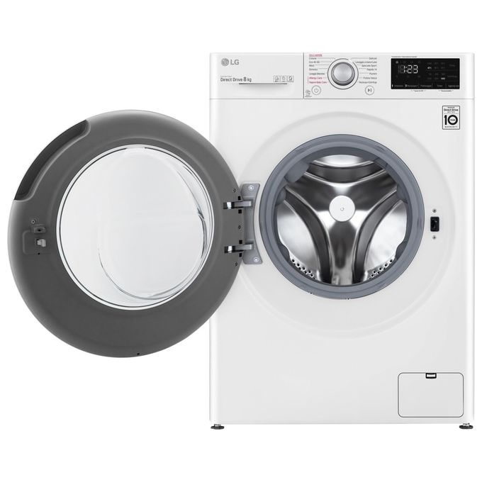 LG F2WV3S7S4E - Lavatrice Slim a carica frontale 7 kg, 1200 rpm, Classe energetica D, AI DD, Lavaggio a vapore Steam, (85x60x47,5 cm), Bianco