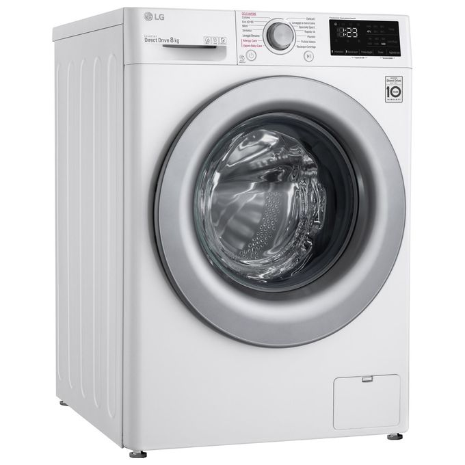 LG F2WV3S7S4E - Lavatrice Slim a carica frontale 7 kg, 1200 rpm, Classe energetica D, AI DD, Lavaggio a vapore Steam, (85x60x47,5 cm), Bianco