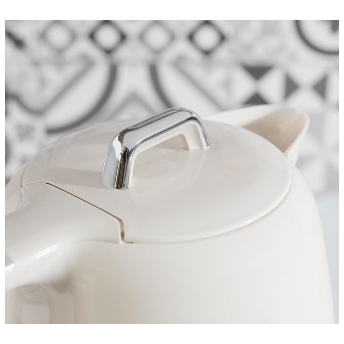 Moulinex BY320 Soleil Bollitore Elettrico 1.7 L 2400 W Coperchio a Cerniera Filtro Anticalcare Base Girevole 360° colore Avorio