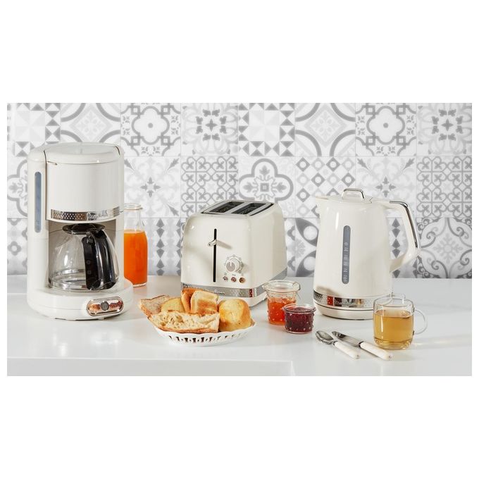 Moulinex BY320 Soleil Bollitore Elettrico 1.7 L 2400 W Coperchio a Cerniera Filtro Anticalcare Base Girevole 360° colore Avorio