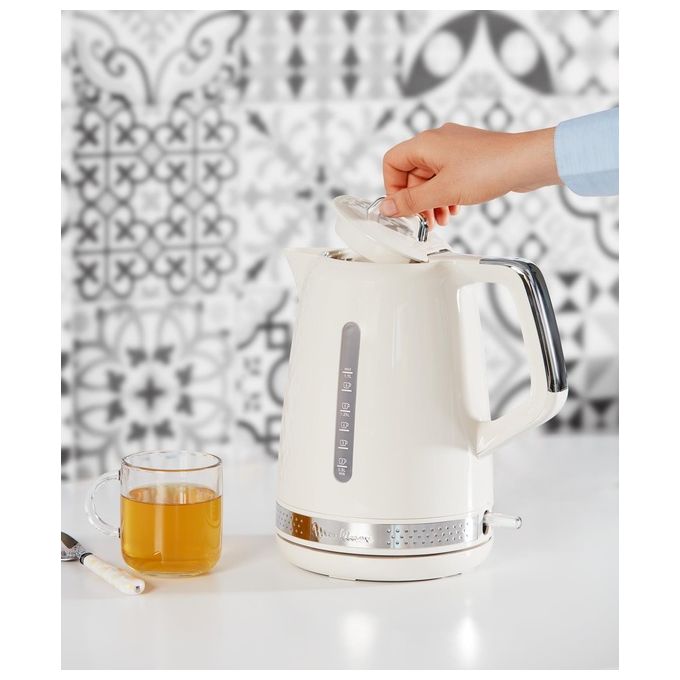 Moulinex BY320 Soleil Bollitore Elettrico 1.7 L 2400 W Coperchio a Cerniera Filtro Anticalcare Base Girevole 360° colore Avorio