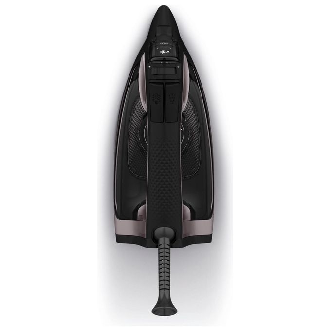Rowenta DW4345 Express Steam Ferro da Stiro a Vapore 2600W Colpo Vapore 200 g-min Piastra Acciaio Inox Anticalcare colore Nero Rosa