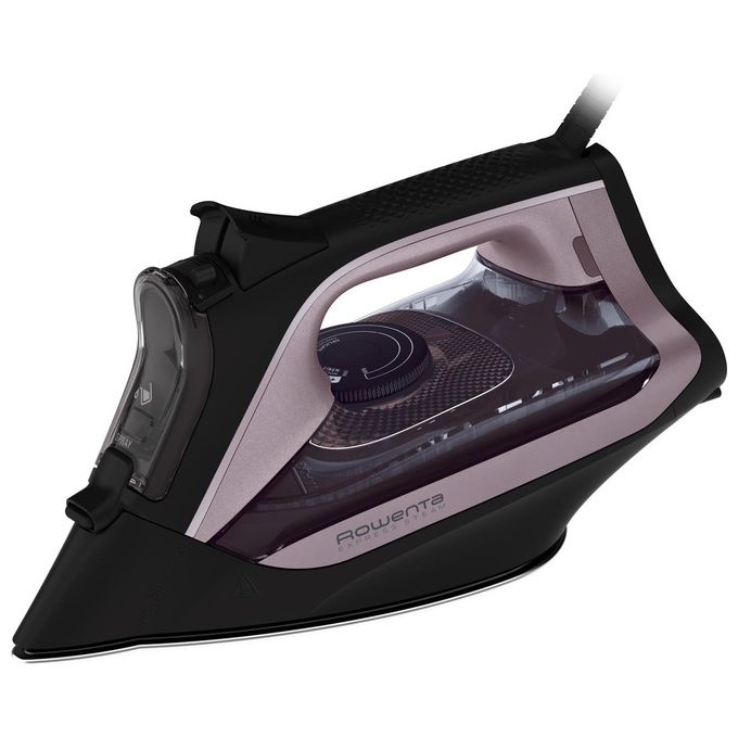 Rowenta DW4345 Express Steam Ferro da Stiro a Vapore 2600W Colpo Vapore 200 g-min Piastra Acciaio Inox Anticalcare colore Nero Rosa