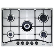 De Longhi FFA 57 ASV Linea Family Piano cottura a Gas 5 Fuochi Bruciatore Tripla Corona 70 cm Acciaio Inox
