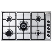 De'Longhi FLA59DD Family Piano cottura Gas 86 cm 5 fuochi Bruciatore Tripla Corona Griglie Smaltate colore Inox