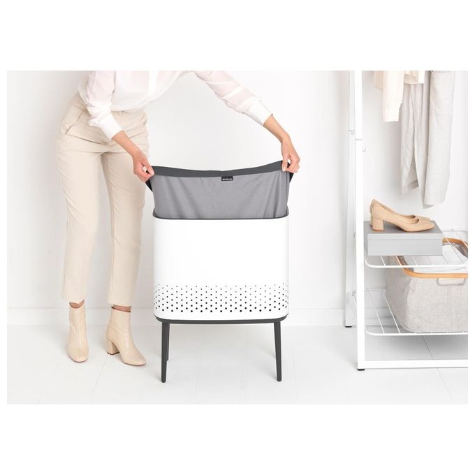 Brabantia Bo Cesto Portabiancheria 60 Litri Bianco