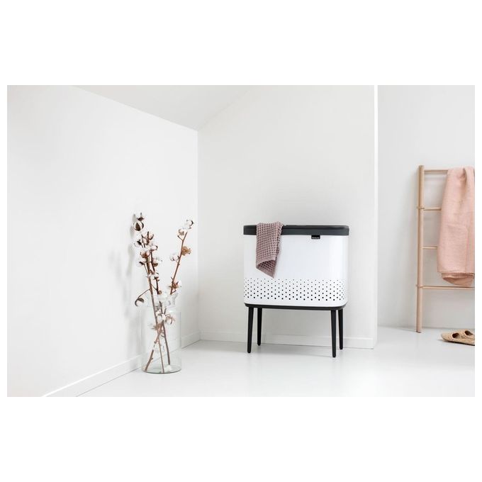 Brabantia Bo Cesto Portabiancheria 60 Litri Bianco