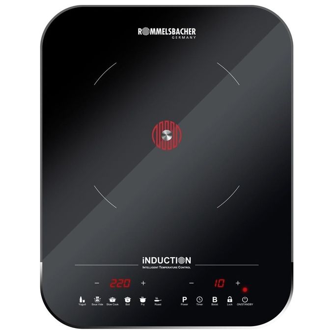 Rommelsbacher CTS 2000-IN Piastra di cottura a induzione 2000 W 1 zona di cottura 10 livelli di potenza colore Nero Argento