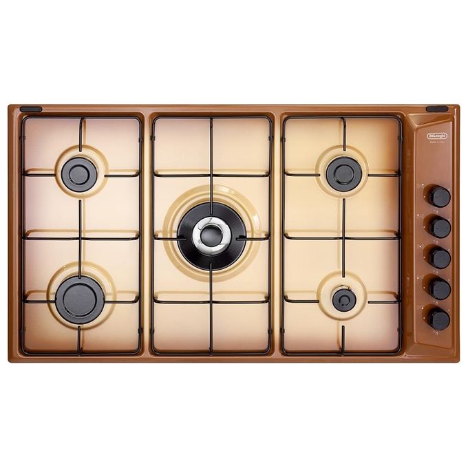 De Longhi FLT 59 DD Linea Family Piano cottura a Gas 5 Fuochi Bruciatore Tripla Corona 90 cm Terra di Francia