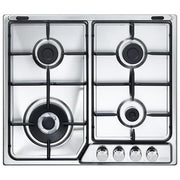 De Longhi IF 46 ASDV SP N Linea Soft Piano cottura a Gas 4 Fuochi Bruciatore Tripla Corona 60 cm Acciaio Inox