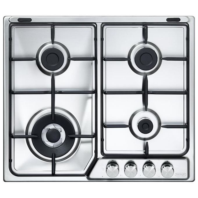 De Longhi IF 46 ASDV SP N Linea Soft Piano cottura a Gas 4 Fuochi Bruciatore Tripla Corona 60 cm Acciaio Inox