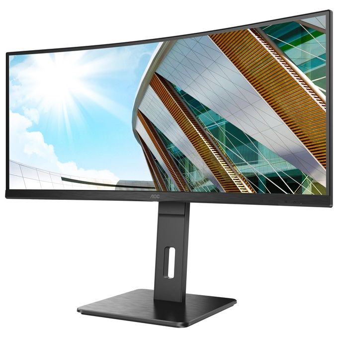 AOC CU34P2A Monitor Curvo 34'' VA WQHD 3440x1440 21:9 100 Hz 4 ms Adaptive Sync Hub USB colore Nero