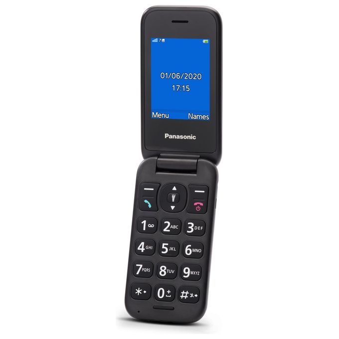 Panasonic KX-TU400EXG Cellulare a Conchiglia Senior SOS Display 2.4'' Bluetooth Fotocamera Batteria 450h colore Grigio