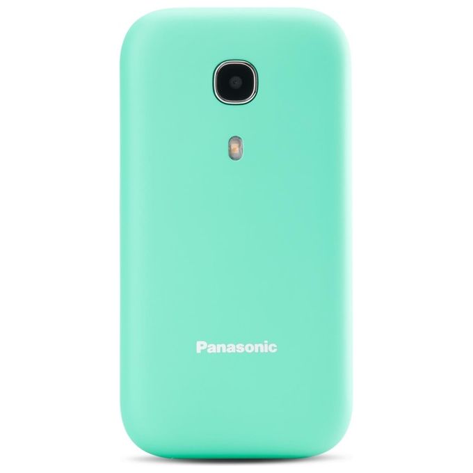 Panasonic KX-TU400EXC Telefono Cellulare Senior Clamshell Display 2.4'' Funzione SOS Bluetooth Resistente agli Urti colore Tiffany