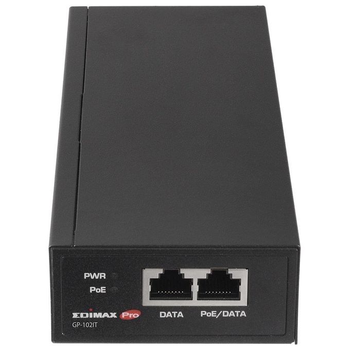 Edimax GP-102IT Adattatore e Iniettore PoE 10 Gigabit Ethernet 100 Gigabit Ethernet Gigabit Ethernet 60 W IEEE 802.3af IEEE 802.3at IEEE 802.3bt colore Nero