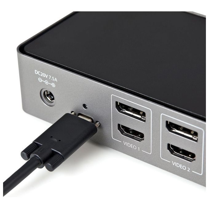 StarTech DK31C3HDPDUE Docking Station USB-C USB-A Triplo Monitor 4K 60Hz 85W Power Delivery 6x USB GbE colore Nero
