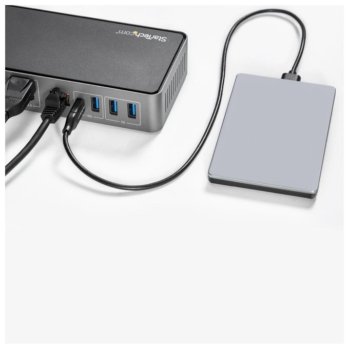 StarTech DK31C3HDPDUE Docking Station USB-C USB-A Triplo Monitor 4K 60Hz 85W Power Delivery 6x USB GbE colore Nero