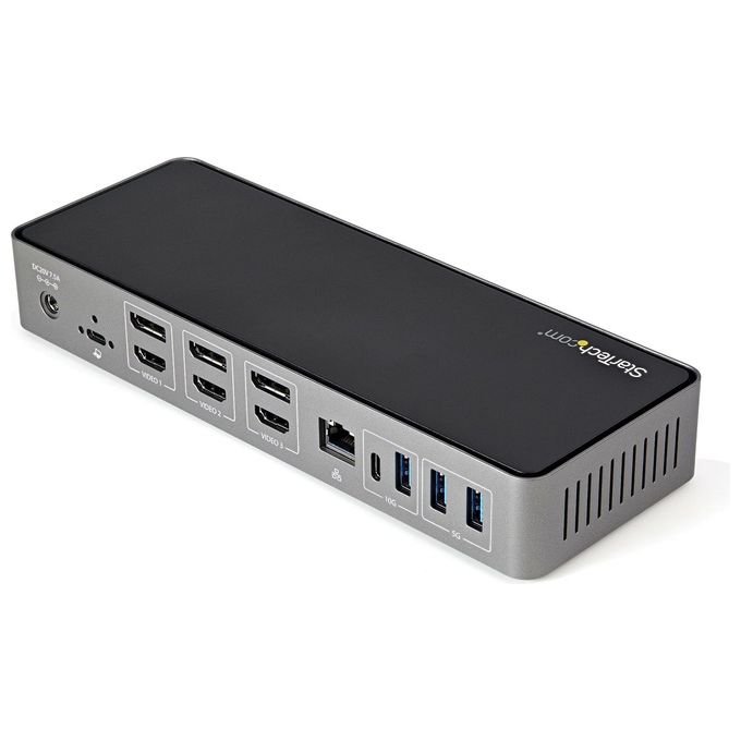 StarTech DK31C3HDPDUE Docking Station USB-C USB-A Triplo Monitor 4K 60Hz 85W Power Delivery 6x USB GbE colore Nero